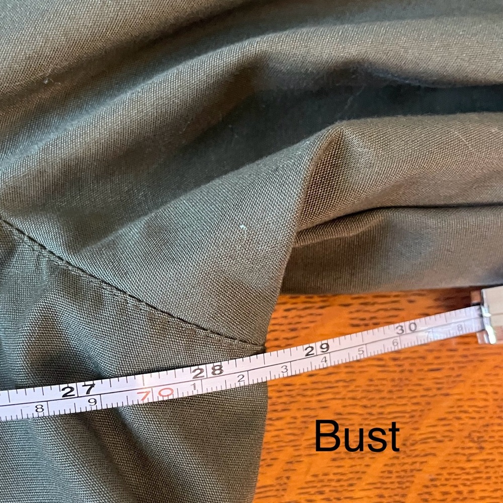 London Fog Olive Green Double-Breasted Trench Coat - Picture 12 of 14